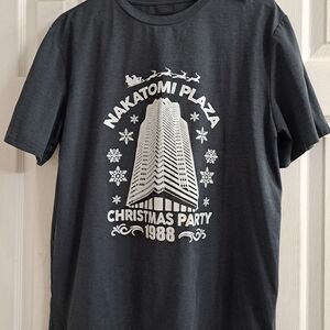 Gray Nakatomi Plaza Graphic T-Shirt